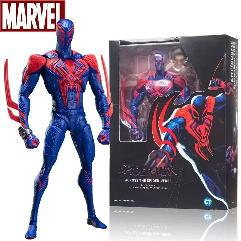 Shf Garfield Spider Man Action Figure Toys Ct Version High Quality Spiderman 2099 Movable Statue Model Doll Figurine Child Gifts