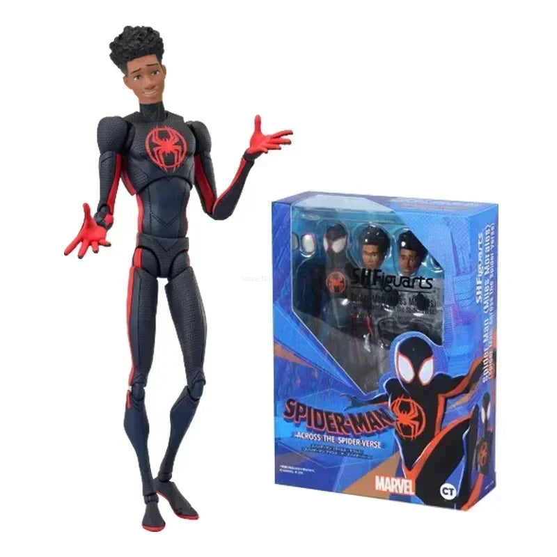 Shf Garfield Spider Man Action Figure Toys Ct Version High Quality Spiderman 2099 Movable Statue Model Doll Figurine Child Gifts