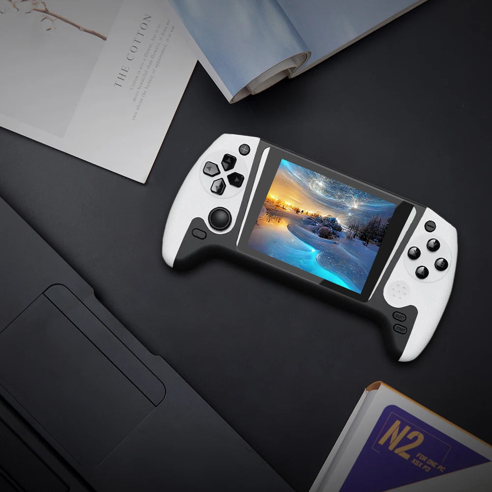 Gaming Console 3.5inch LCD Screen Built-in 500 Games Portable Game Console TV Connect 1200mAh for Kids Adults for Single Player